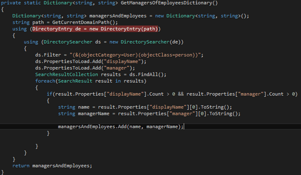 Querying the Active Directory