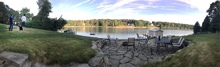 Photo of backyard panorama at Silver Lake in Saugatuck, MI.