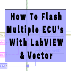 Simultaneously Flash 8 ECUs with LabVIEW and Vector