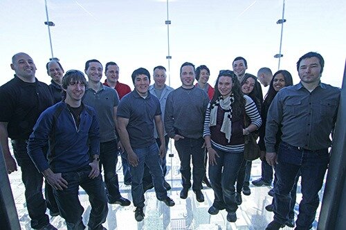 How many DMC employees can you fit in the Sky Deck?