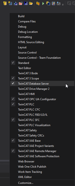 Add Database Toolbar