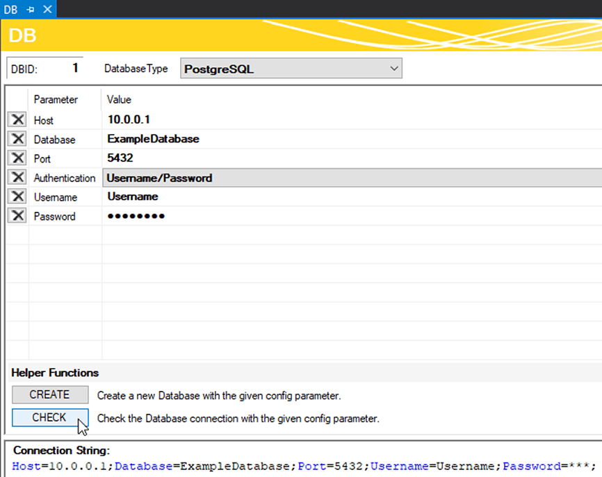 Check TF6420 Database Server Connection