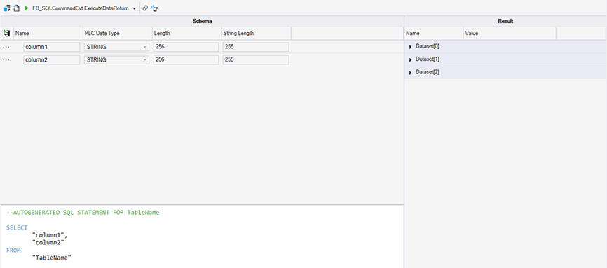 Execute SQL Statement