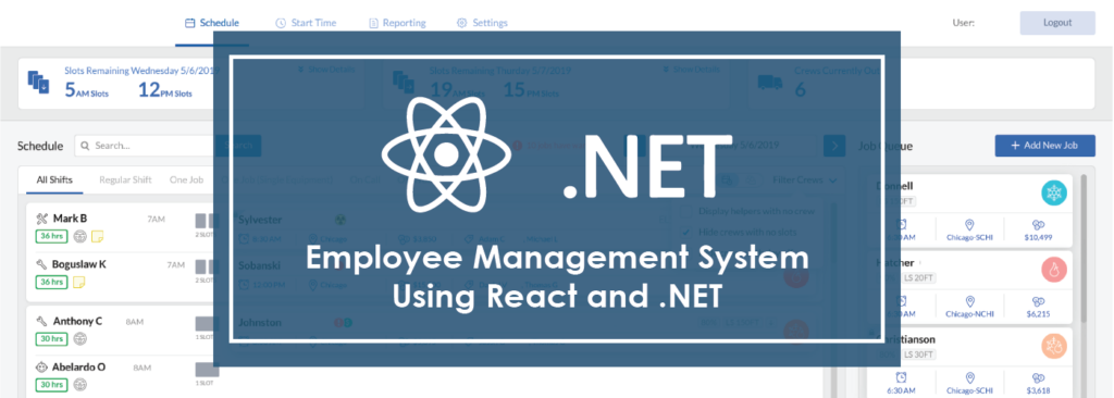 Employee Management System Using React and .NET
