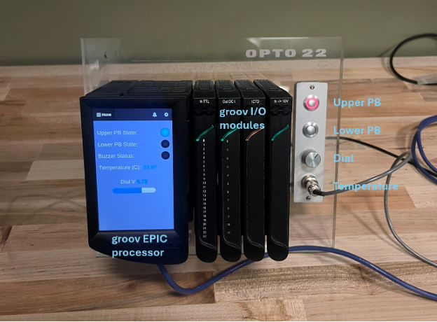 groov EPIC processor on a wood table
